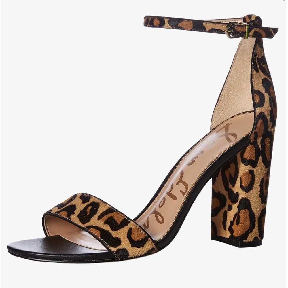 leopard sam edelman block heels